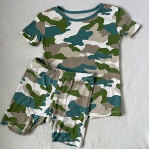 Kyte BABY Bamboo Short Sleeve Toddler Pajama Set in Camo